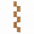 Zickzack Bücherregal Wandregal Eichefarben MDF mit Eichenfurnier 45 x 20 x 160 cm